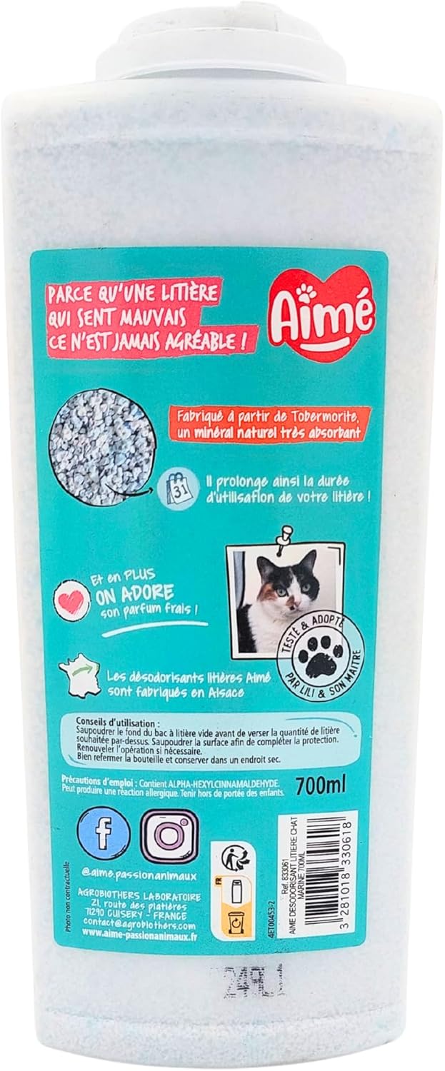 Thumbnail 2 de Aimé Deodorante Lettiera Gatto 700 ml – Tobermorite, profumo marino