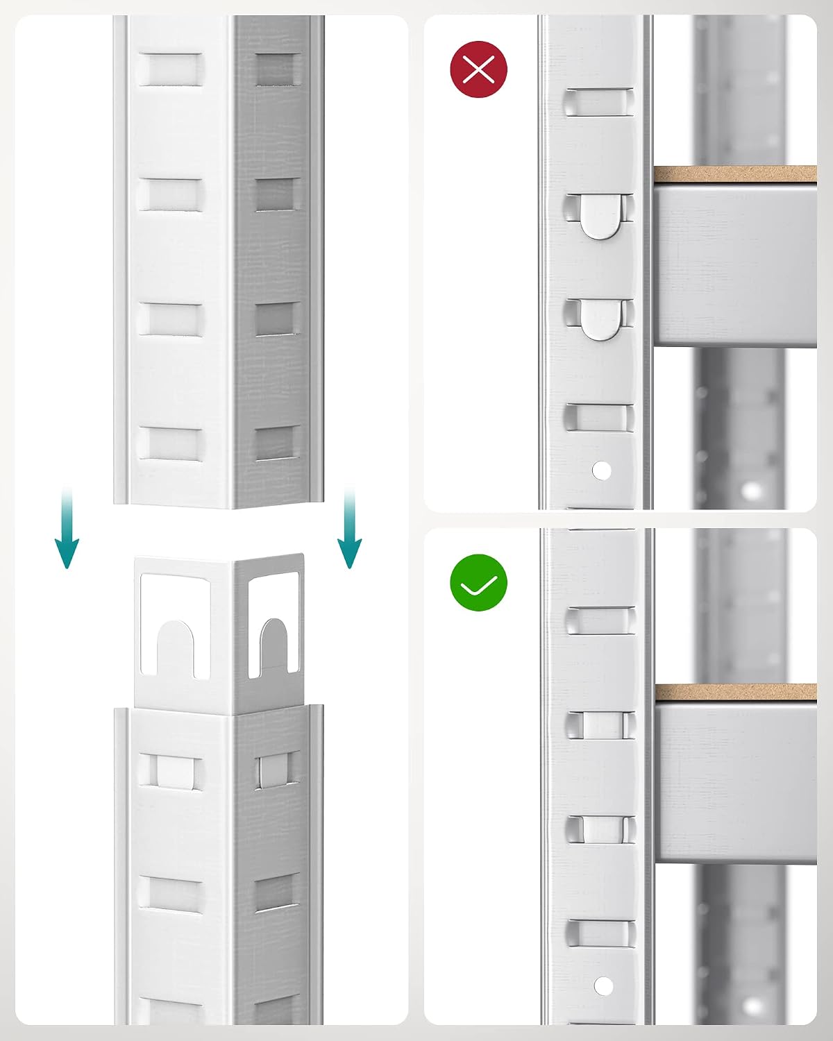 Thumbnail 6 de SONGMICS 4-Tier Shelving Units (Set of 2) – Boltless Steel Racking for Garage and Workshop