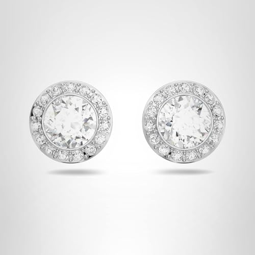 Thumbnail 8 de Swarovski Femme Earrings, Angelic Studs with Crystals in Rhodium Plating