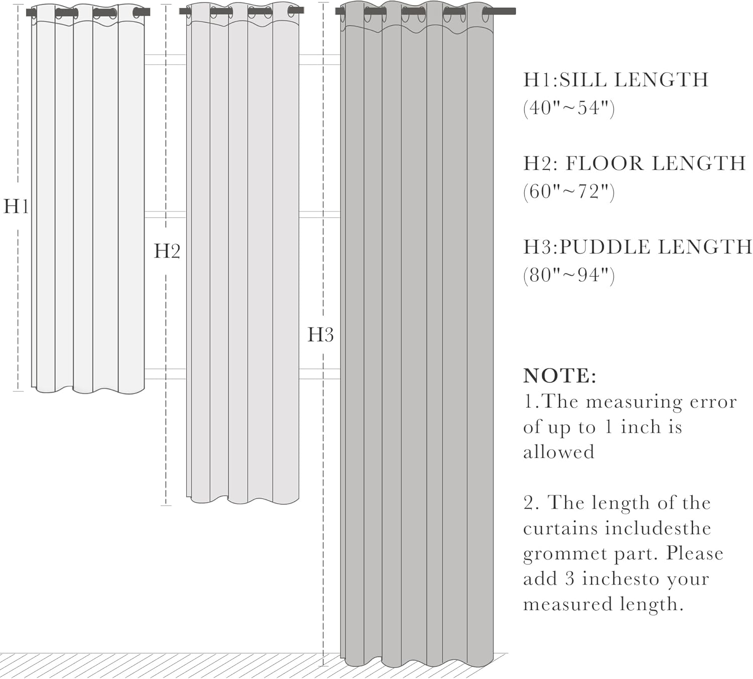Thumbnail 6 de PONY DANCE 2 Sage Green Blackout Kitchen Curtains, 42 x 45 Inches, Set of 2