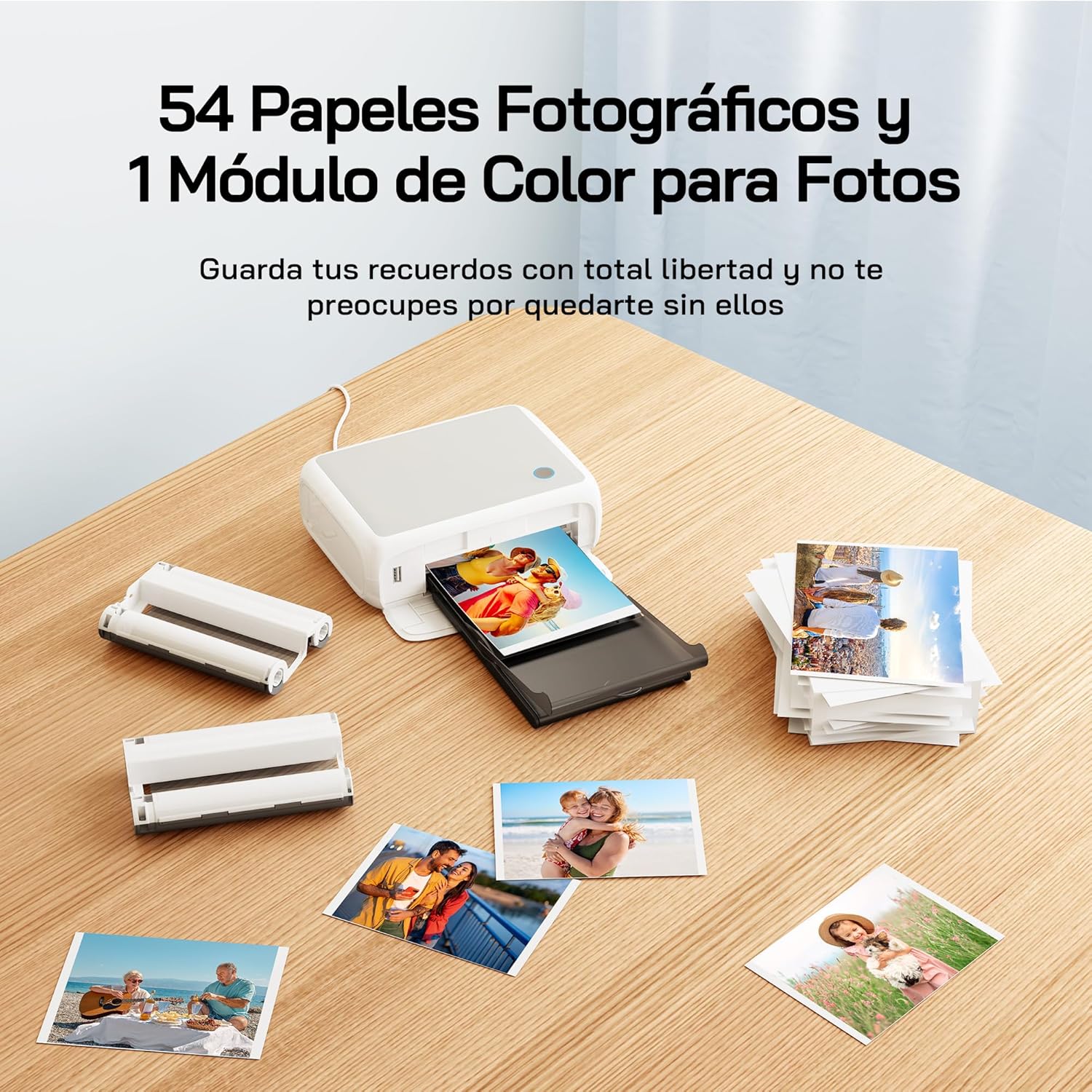 Detalle de WOLFANG Impresora fotográfica instantánea 54 hojas