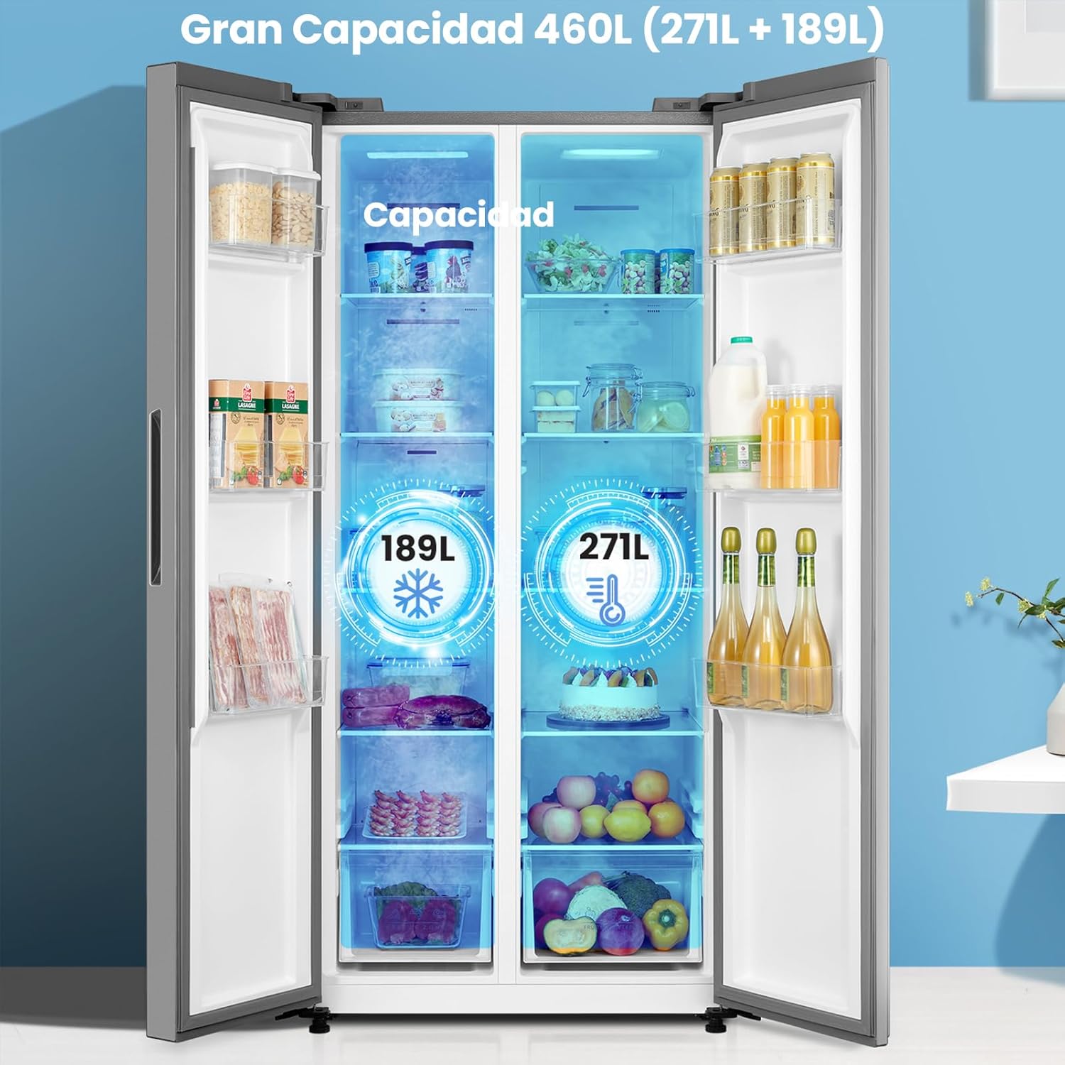 Thumbnail 1 de Comfee' RCS609IX2 Frigorífico-Congelador Inox No Frost