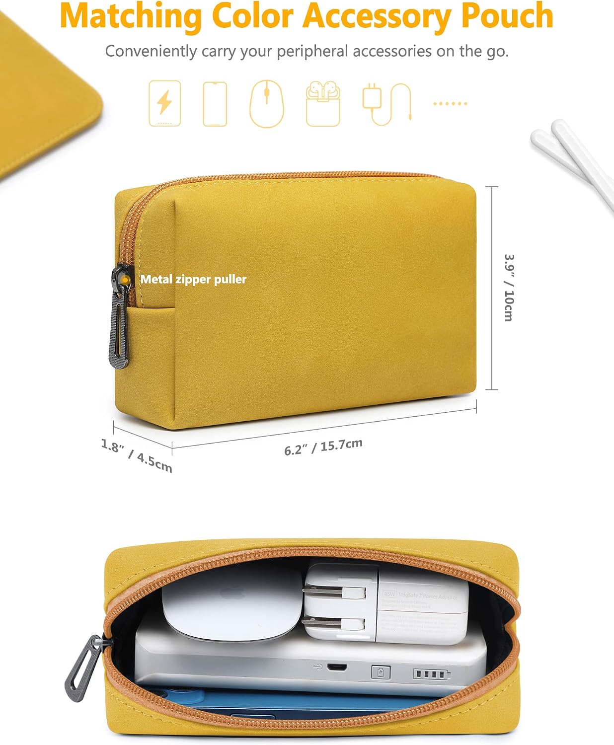 Thumbnail 4 de HYZUO Olive Yellow 13.3-14 Inch Laptop Sleeve Case for MacBook Pro & more