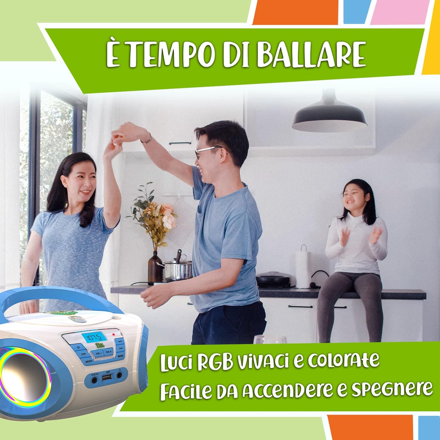 Thumbnail 3 de TinyGeeks Tunes Lettore CD bambini con Radio FM