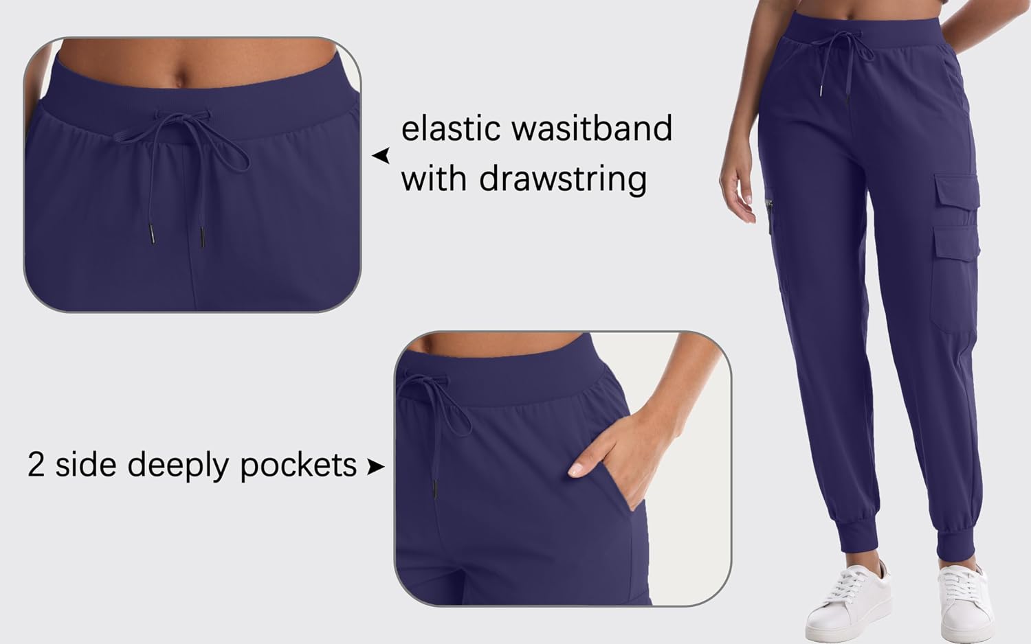 Detalle 2 de Women's Cargo Hiking Pants in Polyester