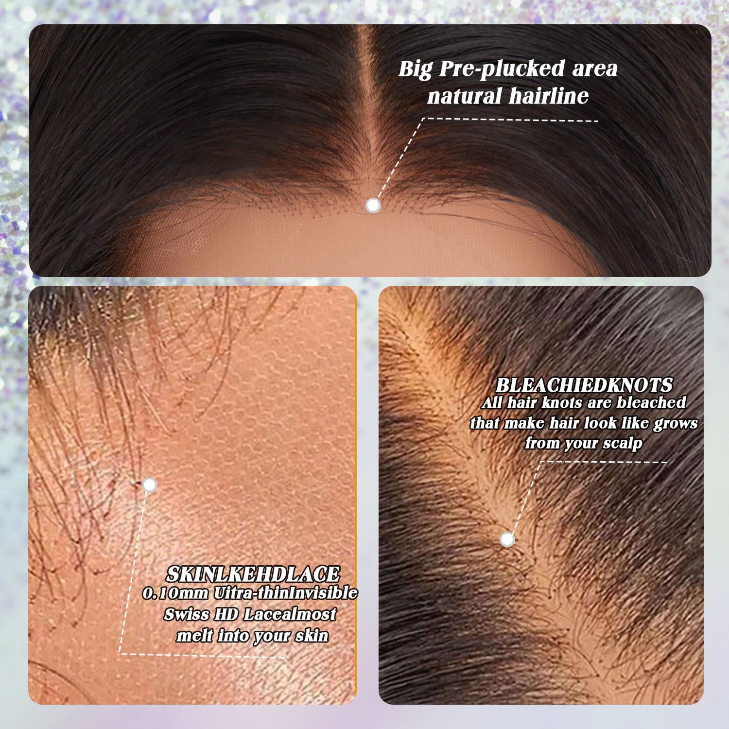 Thumbnail 2 de NESMON SKINLIKE HD Lace Wig 13x6 Full Frontal | 200% Density, 0.10mm Invisible Lace