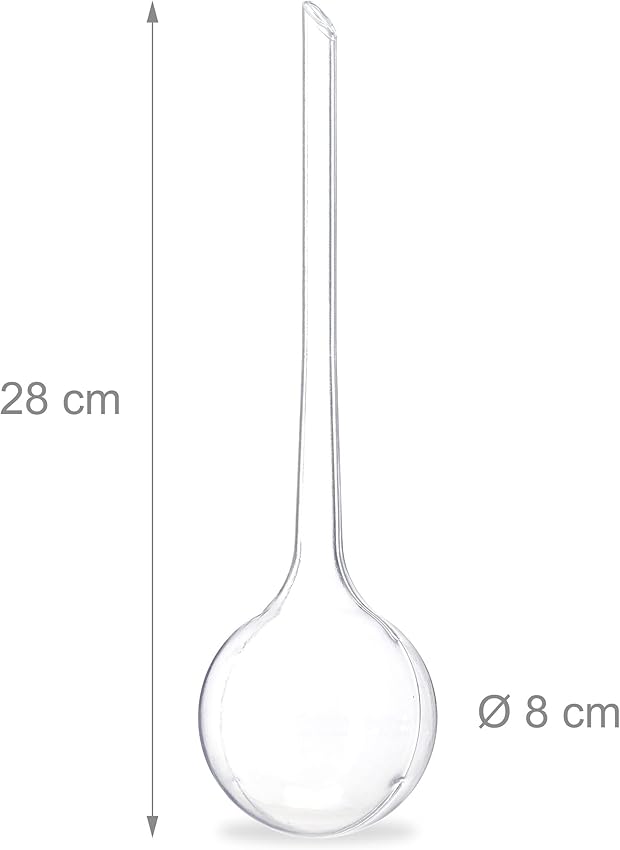 Detalle 2 de Relaxdays 9 Globos de riego 250 ml para plantas