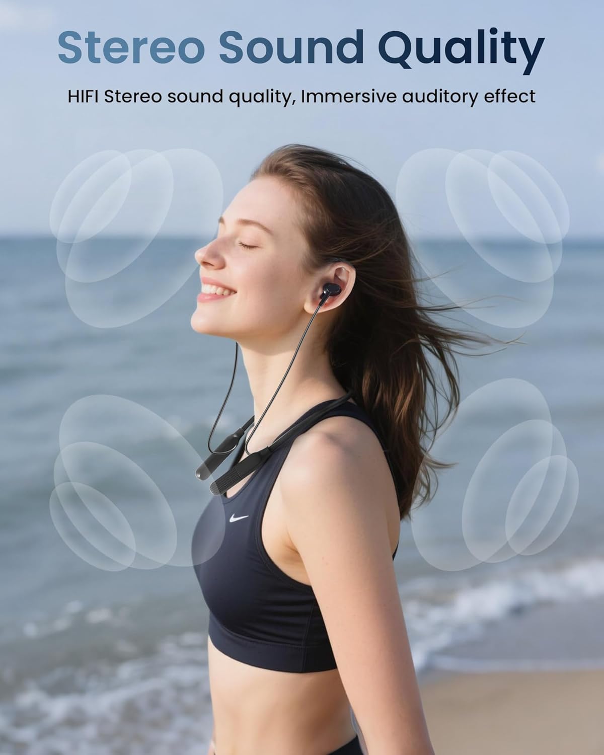 Thumbnail 6 de SOPPY LX03 Neckband Headphones: Bluetooth 6.0, 30-Hour Battery, In-Ear Sport Earbuds with Mic
