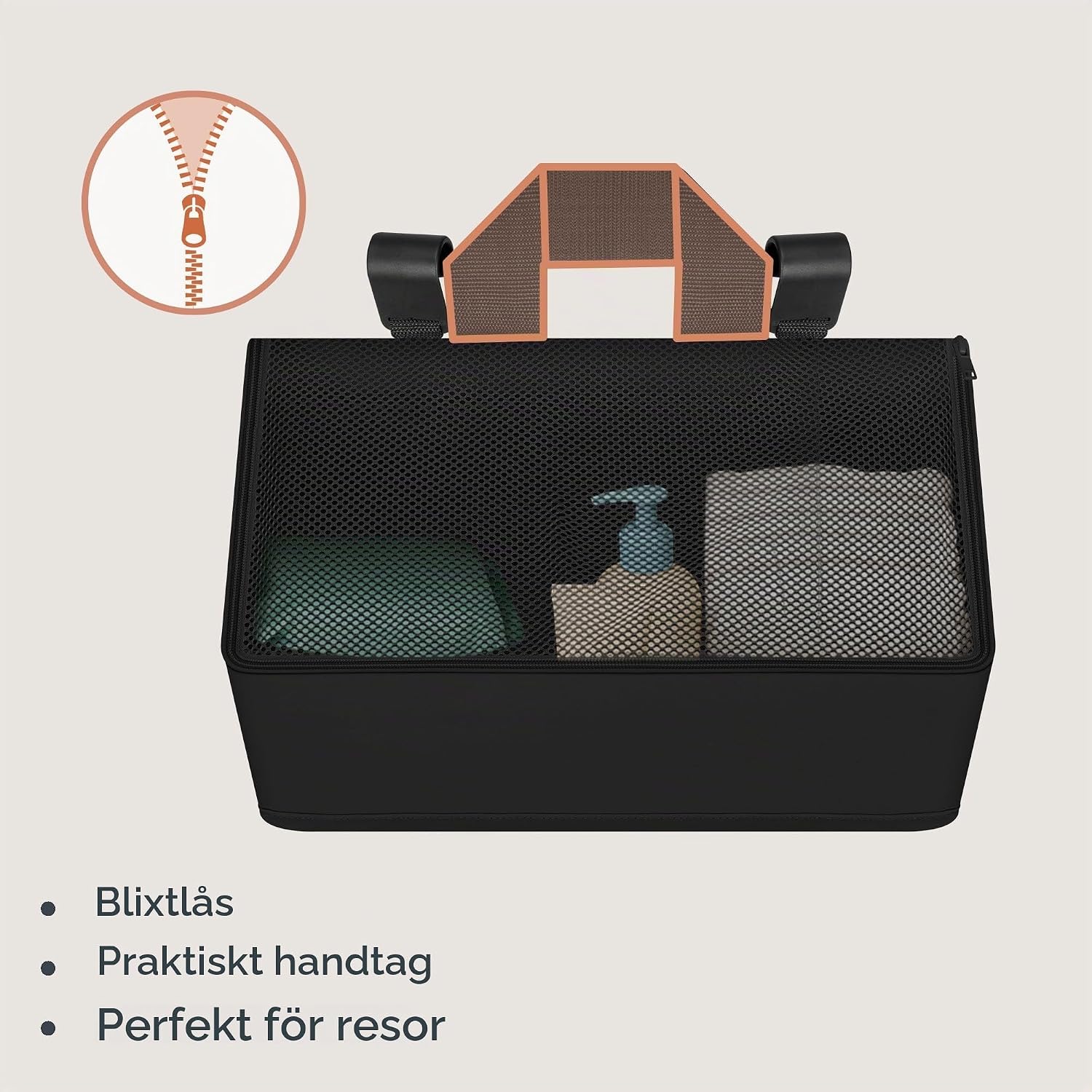 Thumbnail 4 de Lionelo Sidepocket Kompakt hängande förvaring med 3 fickor, 43 × 15 × 23 cm