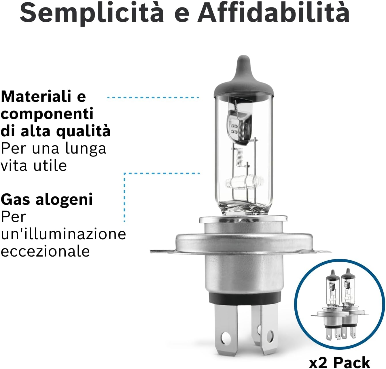 Thumbnail 5 de Bosch Lampadine H4 Pure Light 12 V