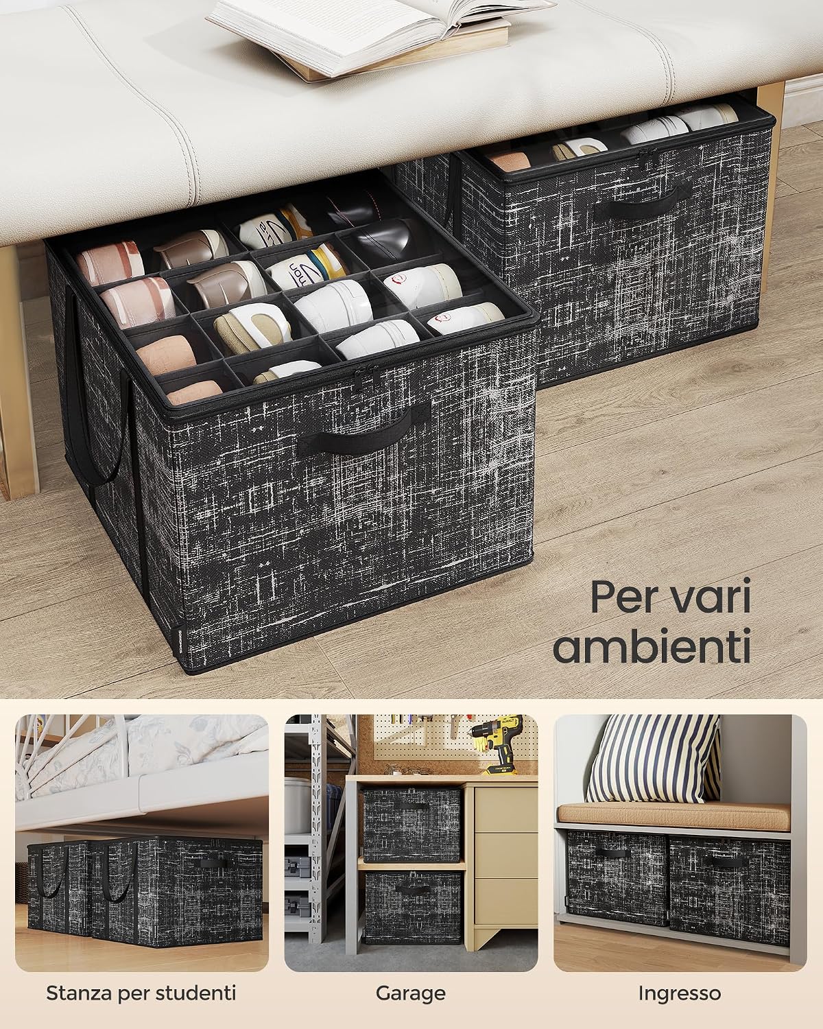 Detalle 2 de SONGMICS Organizer Scarpe Set 2 x 16 paia