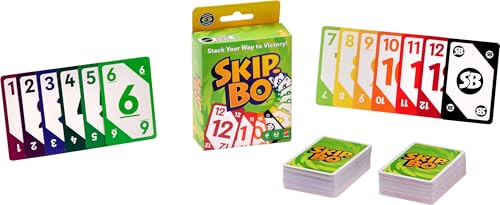 Detalle de Skip-Bo Kartenspiel von Mattel Games – ab 7 Jahren, 2–6 Spieler