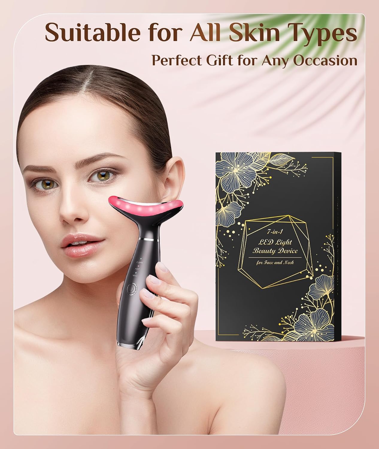 Thumbnail 6 de Dopsikn AM-8003 Galvanic Facial Massager, 7 Color Modes, 113°F Heat