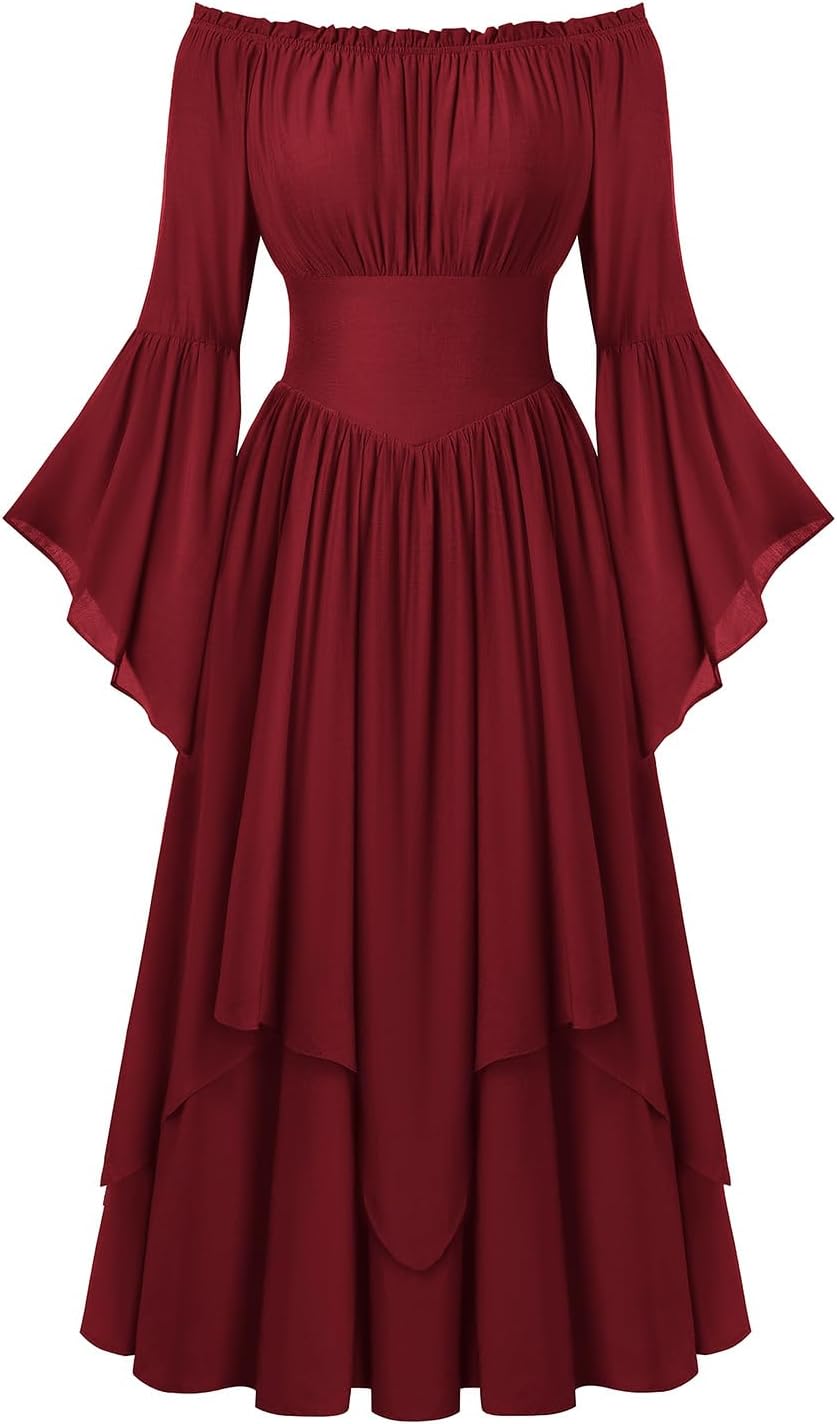 Detalle de Scarlet Darkness Renaissance Costume Dress