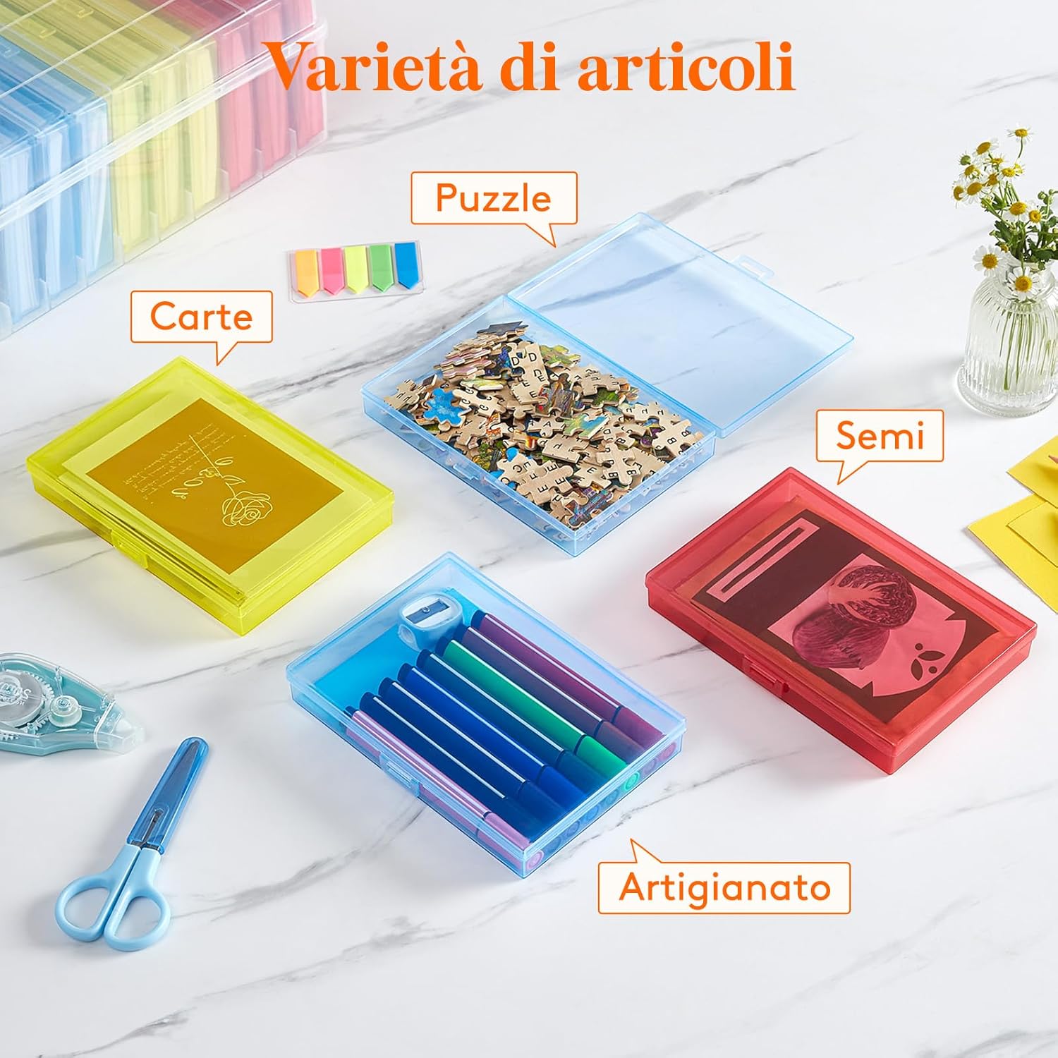 Thumbnail 4 de Lifewit Scatola portafoto 10 x 15 cm con organizer interno a scomparti (18 comparti)