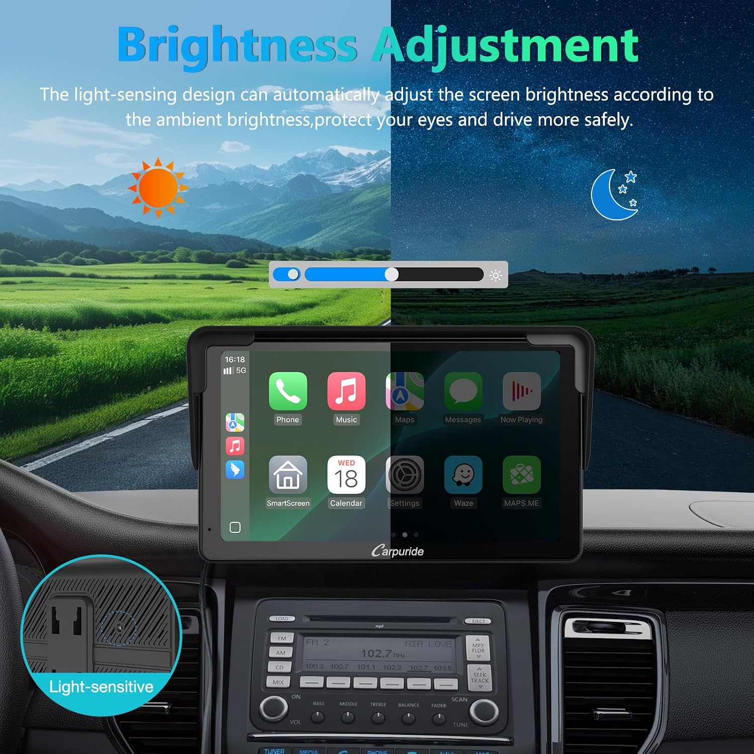 Thumbnail 5 de Carpuride Carplay Screen 7 Zoll Touchscreen