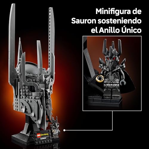 Detalle 2 de LEGO Icons El Señor de los Anillos: Casco de Sauron - Kit de Maquetas para Adultos (11373)