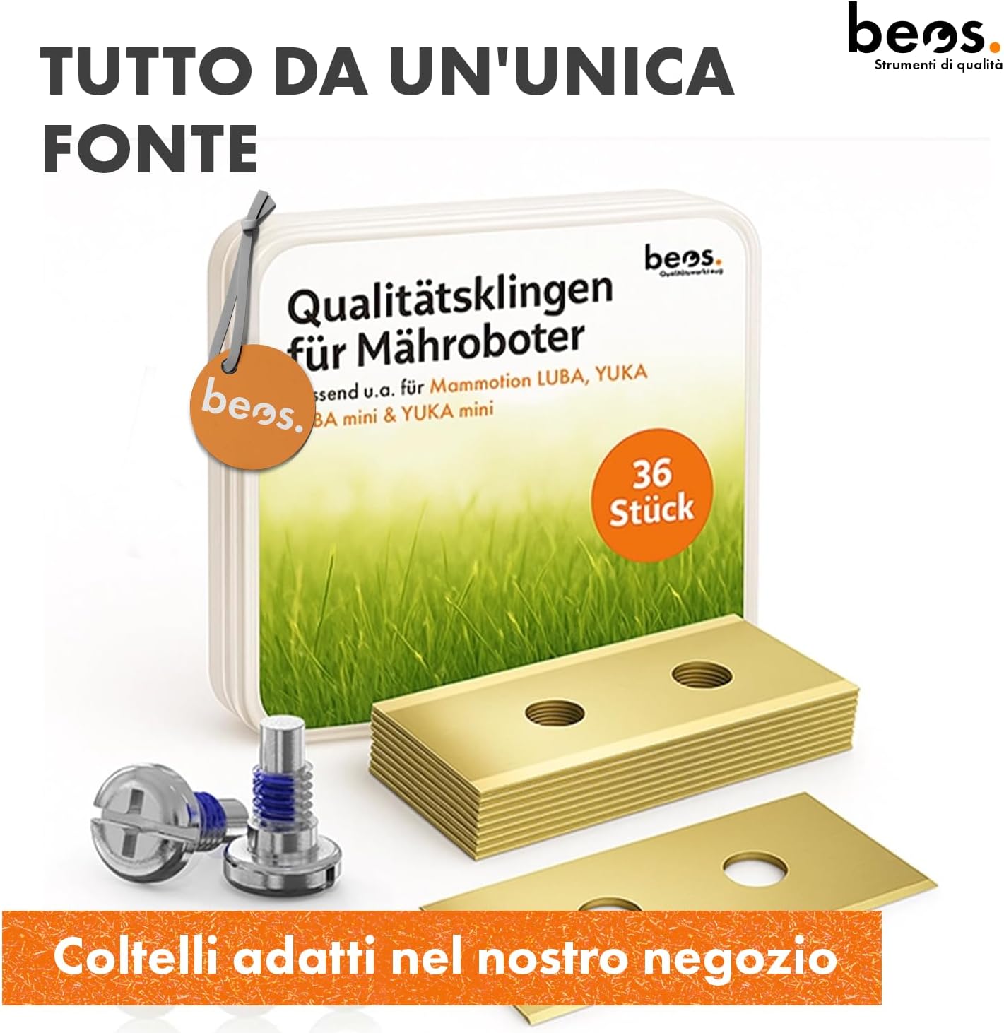 Thumbnail 6 de BEOS Dischi di taglio per robot tosaerba Premium compatibili con Mammotion LUBA2 AWD (dal 2025 in poi) – 2 piatti per 8 lame, Ø 173 mm