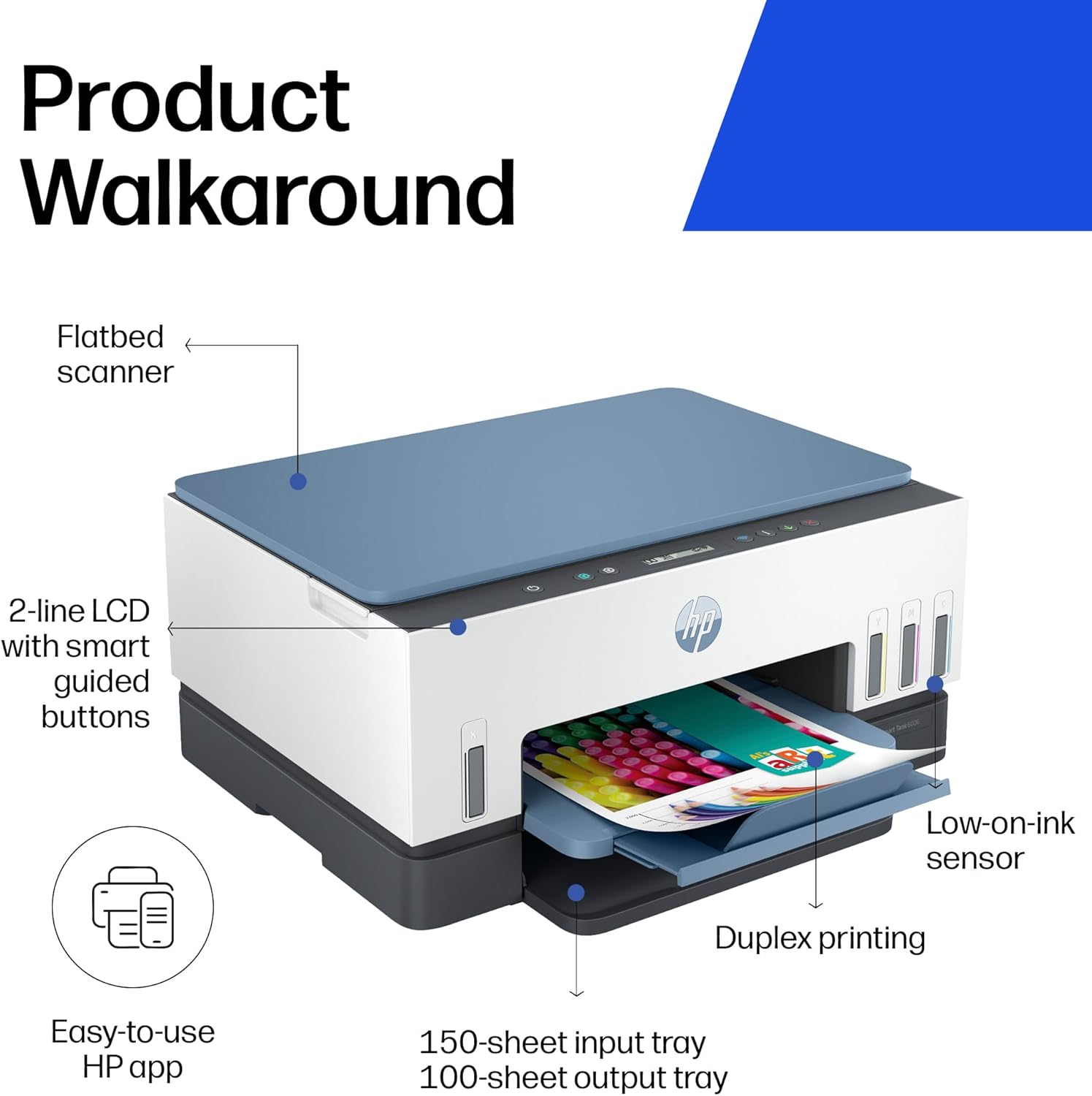 Thumbnail 3 de HP Smart Tank 6006 All-in-One Printer (Colour) with Wireless Wi‑Fi, Print/Scan/Copy