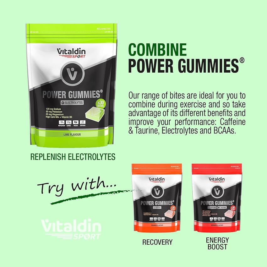 Detalle 2 de VITALDIN SPORT Power Gummies Electrolytes 30 bites 🍬