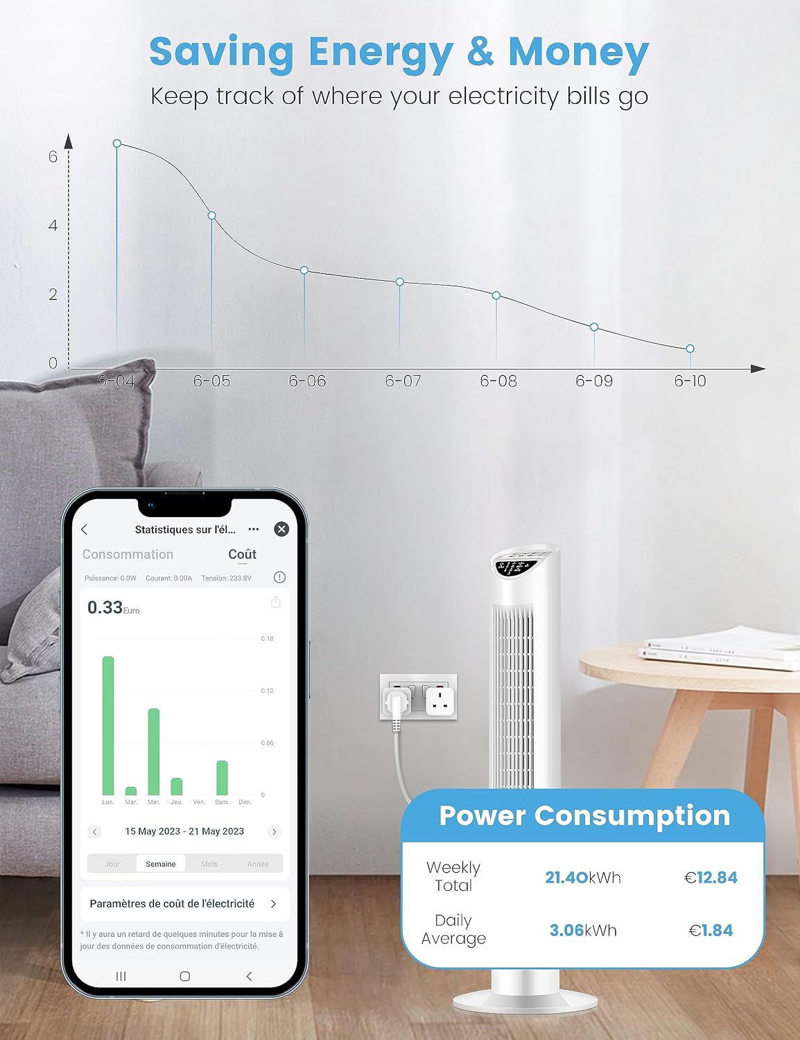 Thumbnail 2 de EIGHTREE 5GHz Smart Plug 13A with energy monitoring 🔌