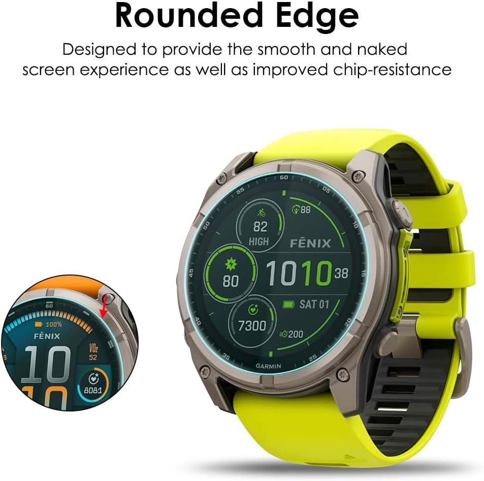 Detalle de Maxhood 3Pack Screen Protector for Garmin Fenix 8 51mm Amoled/Solar