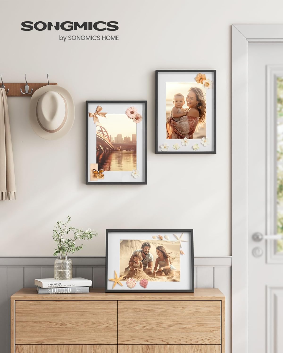 Thumbnail 1 de SONGMICS Picture Frames set of 3 (A3/A4, 28 x 36 cm) black ash RPF064B01