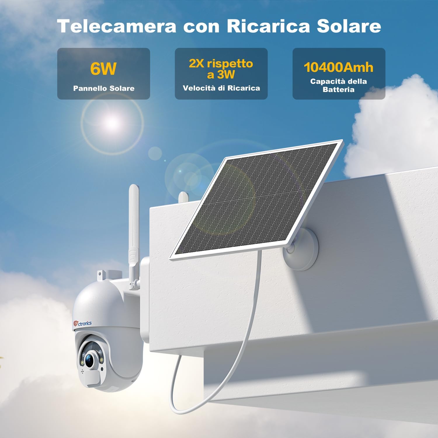 Thumbnail 2 de Ctronics 2,5K 4MP telecamera 4G LTE