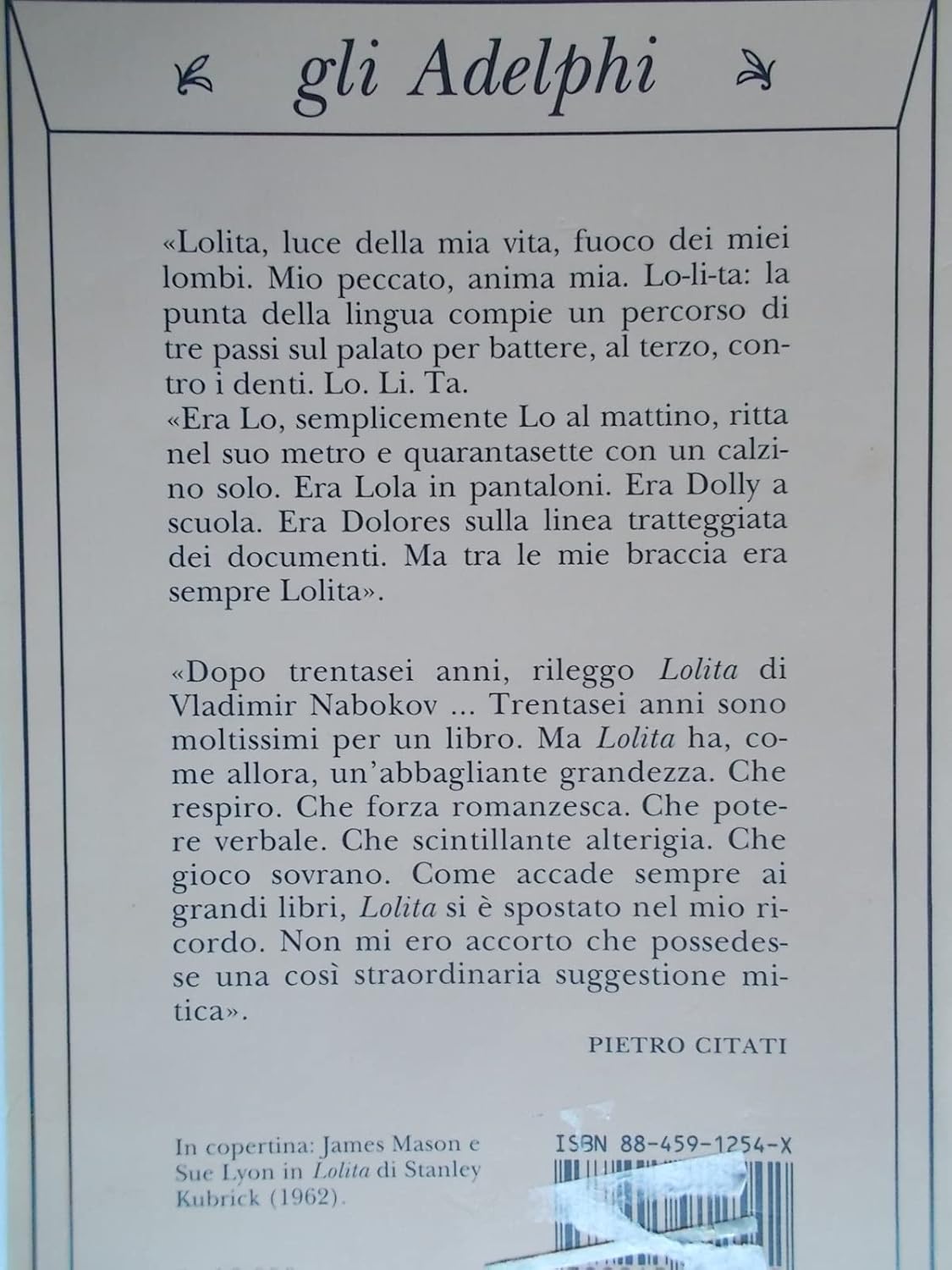 Thumbnail 1 de Lolita – tryckt bok på italienska, 12,6 × 3,2 × 19,8 cm