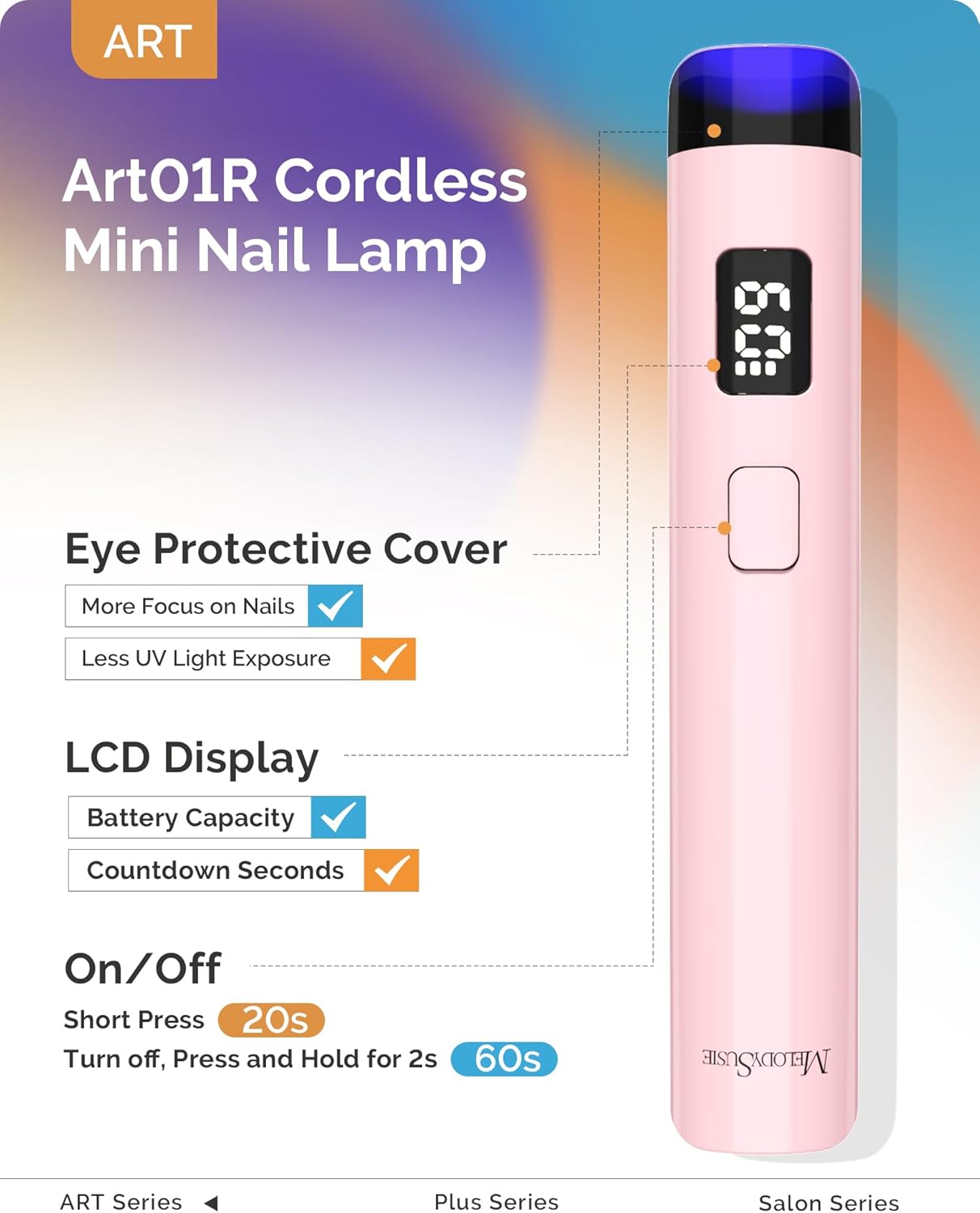 Detalle 2 de MelodySusie P-ART01G 3W cordless UV nail lamp
