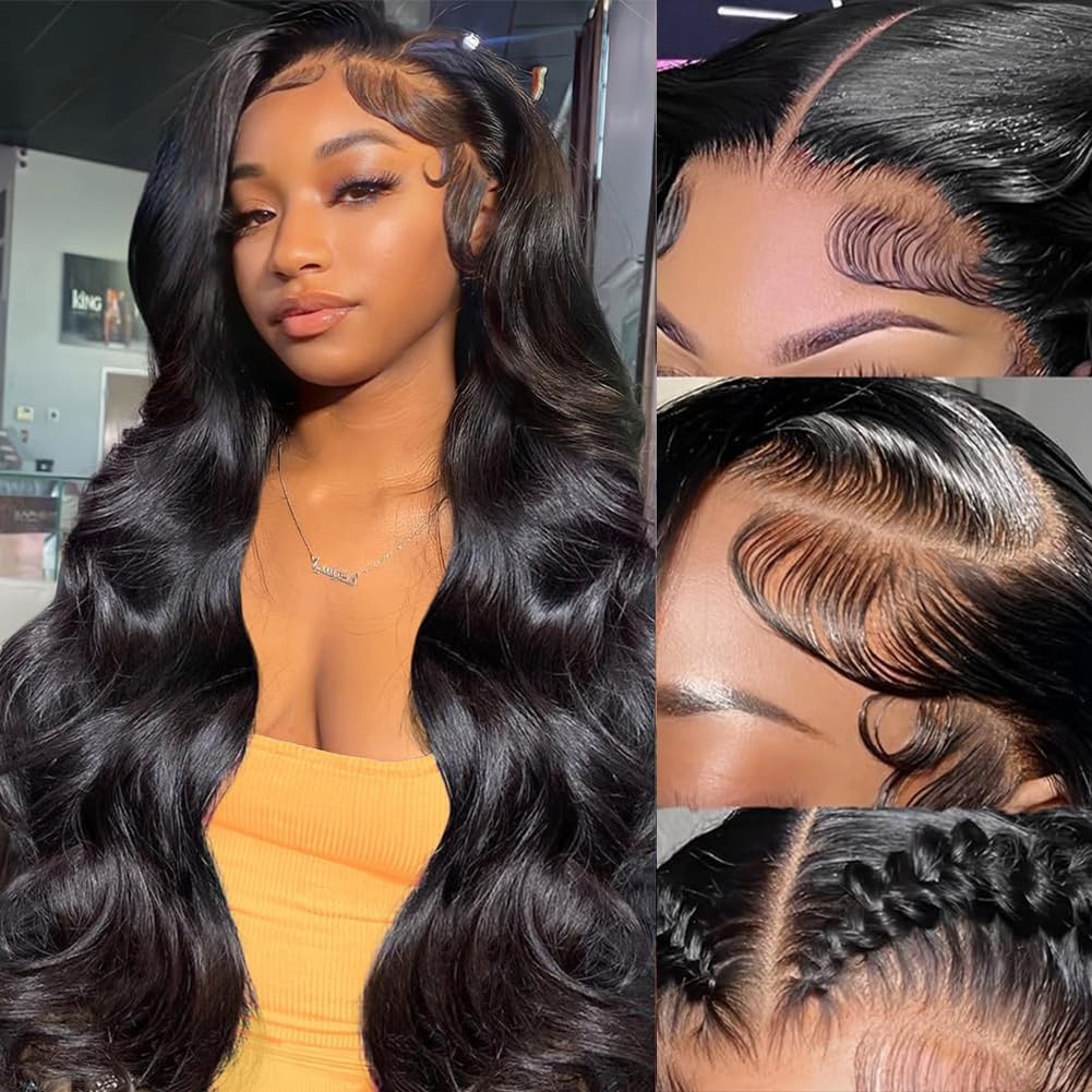 Detalle de TNICE 18 inch Body Wave pruik van mensenhaar met 13x6 lace front