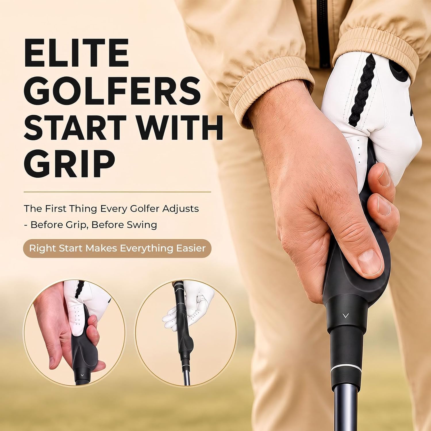 Detalle 2 de TOYEYE Golf Grip Trainer for Right-Handed Players, Standard Fit, Non-Slip Rubber
