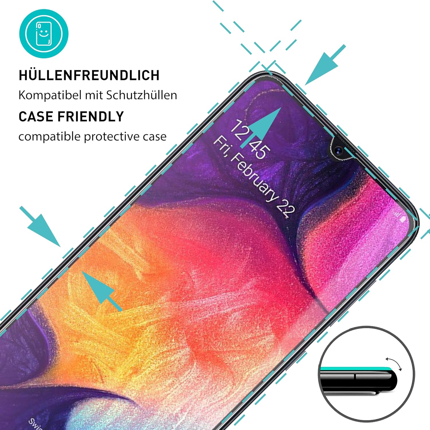 Thumbnail 1 de SmarTect Tempered Glass Screen Protector for Samsung Galaxy A50, A50s, M30s, M31 and M21
