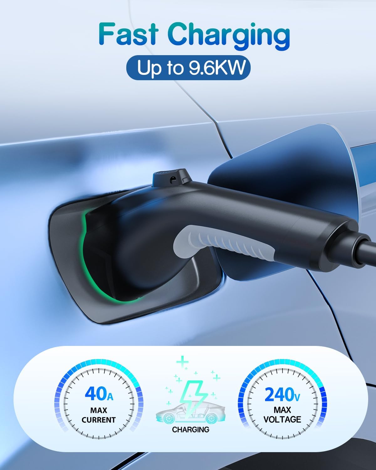 Detalle 2 de SEGUMA EV Charger Extension Cable (21ft, 40Amp) for J1772 EVs/PHEVs