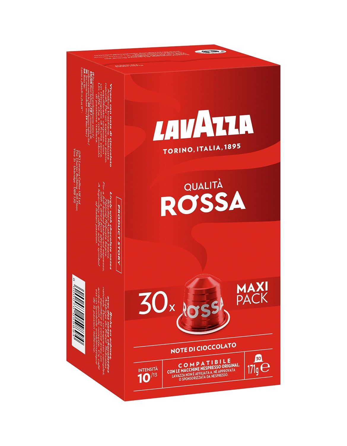 Detalle de Lavazza Crema e Gusto Classico – 30 Kapseln Aluminium, kompatibel mit Nespresso Original-Maschinen