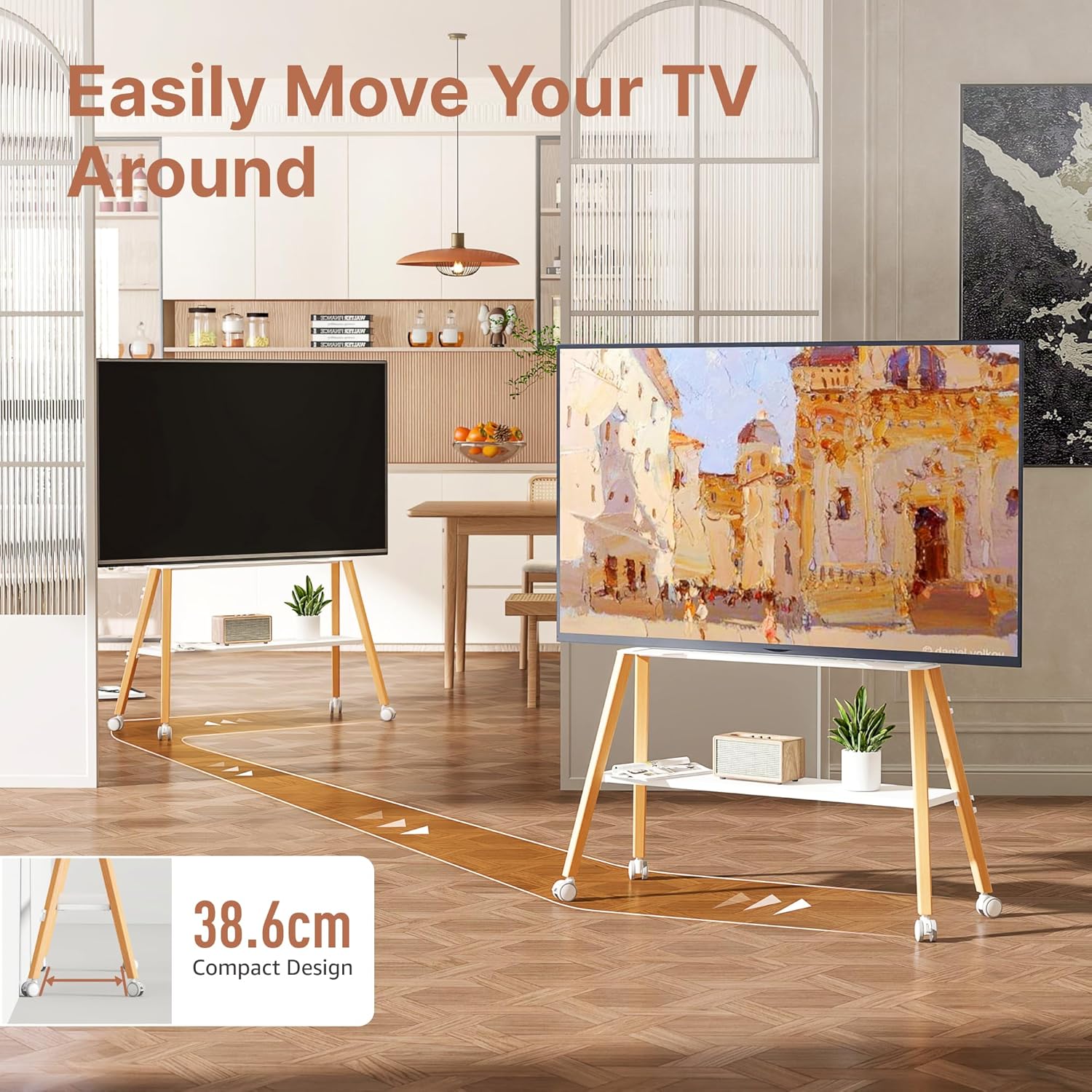 Thumbnail 5 de ECOTINY TV Stand for 49–75 inch TVs, 40 kg