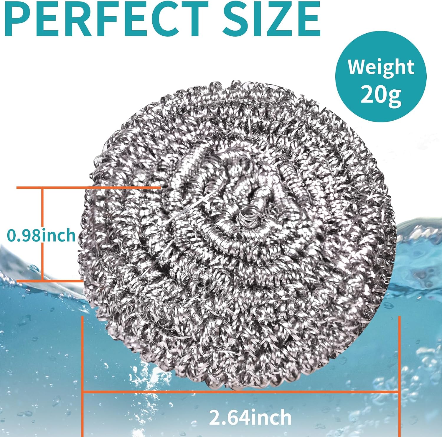Thumbnail 1 de 12Pcs Stainless Steel Wool Scrubber Pads — Heavy-Duty Kitchen Cleaners for Dishes, Pans, Ovens & Grills