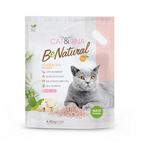 Detalle de Cat&Rina BeNatural: lettiera per gatti al tofu da 10 L, agglomerante e vegetale