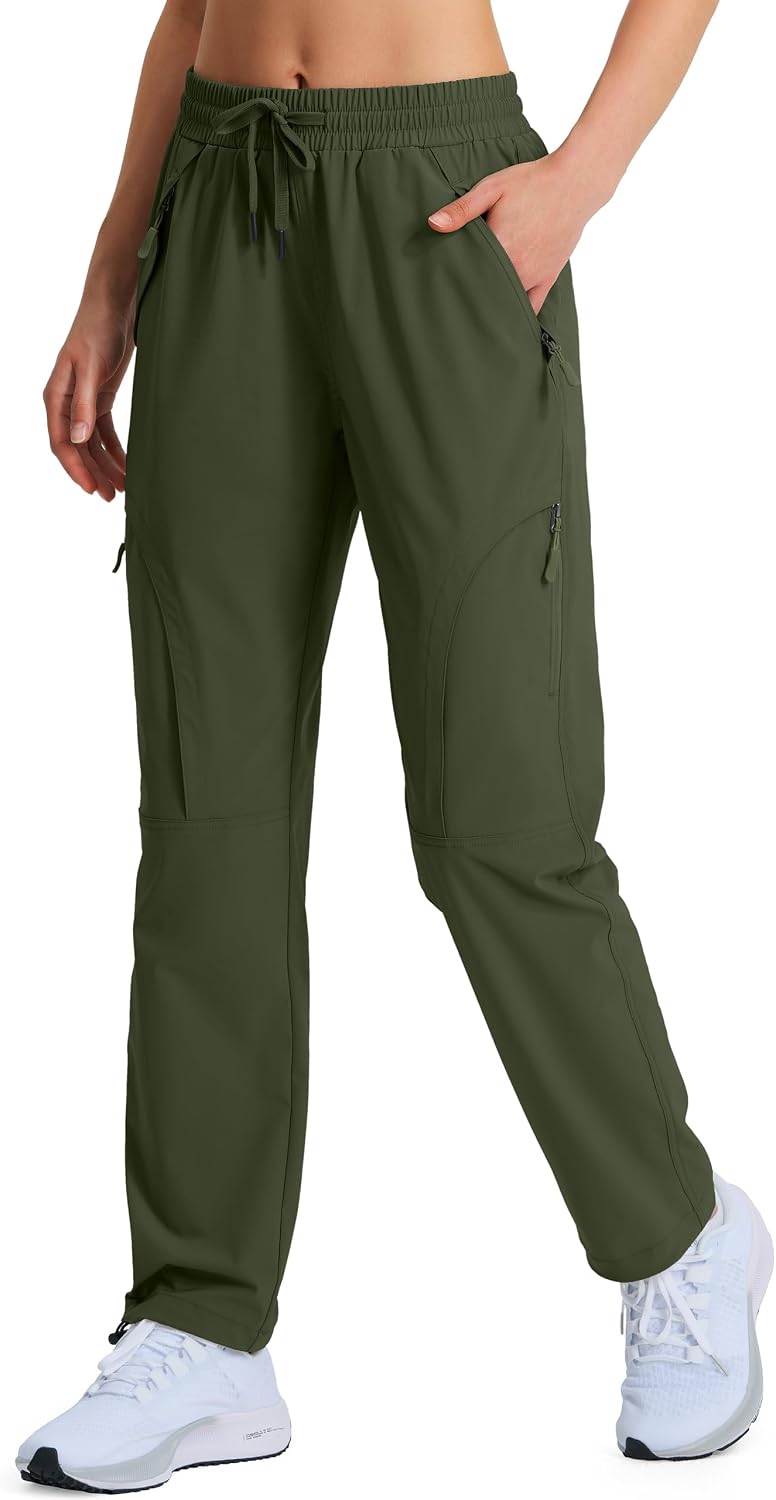 Detalle de Hugut Women's Hiking Cargo Pants with UPF 50+ and Quick-Dry Stretch Fabric