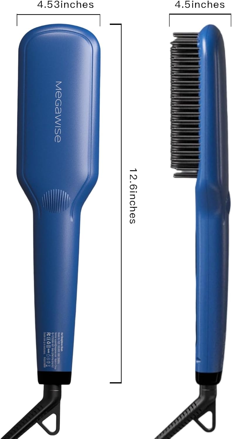 Thumbnail 6 de Spazzola Lisciante per Capelli MEGAWISE: Pettine Lisciante con Denti Riscaldanti Nano, Doppio Anione, MCH 20s, Spegnimento Automatico 60 Minuti