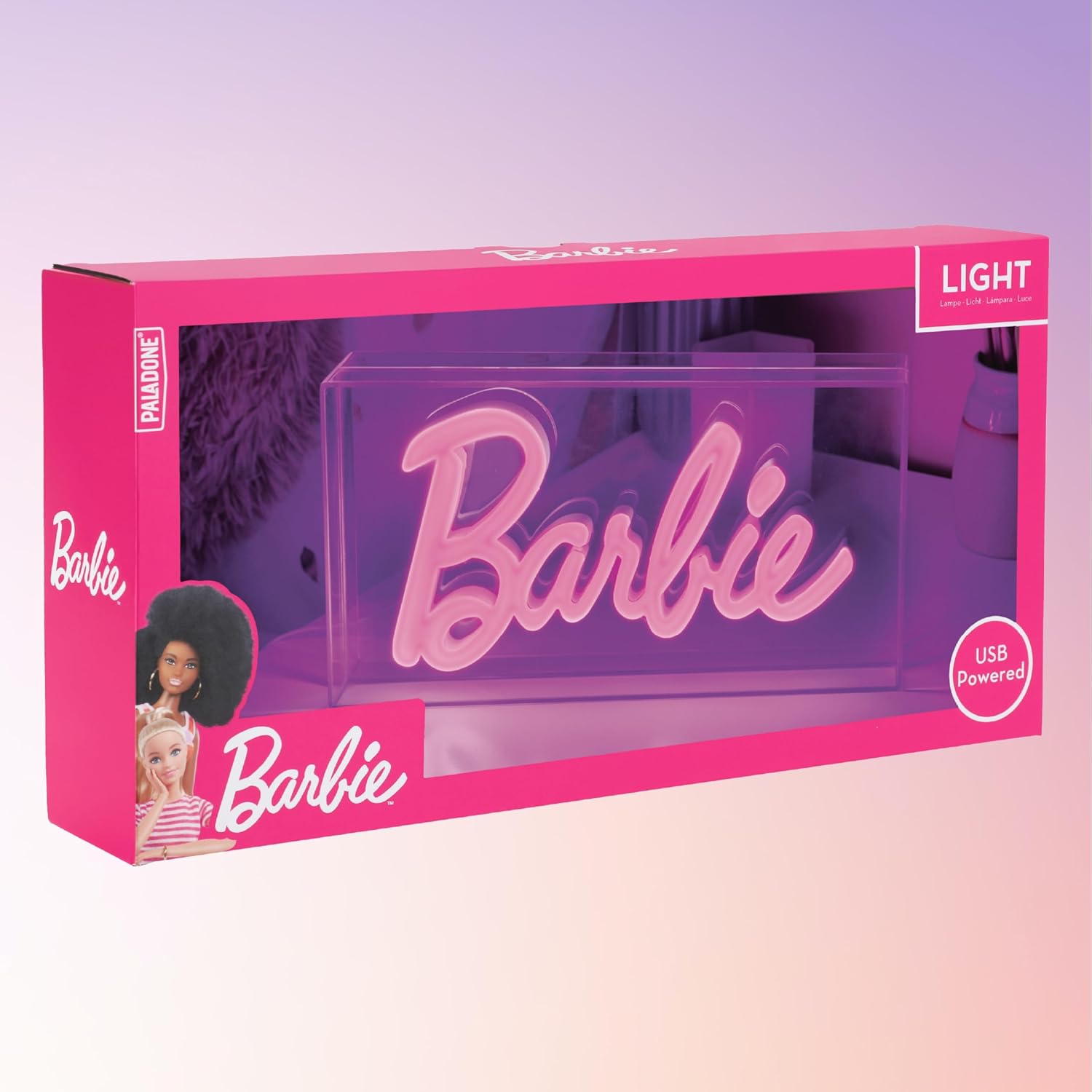 Thumbnail 5 de Paladone Lampe Néon LED Barbie - Ed. Officielle, Panneau Rose Autonome ou Murale