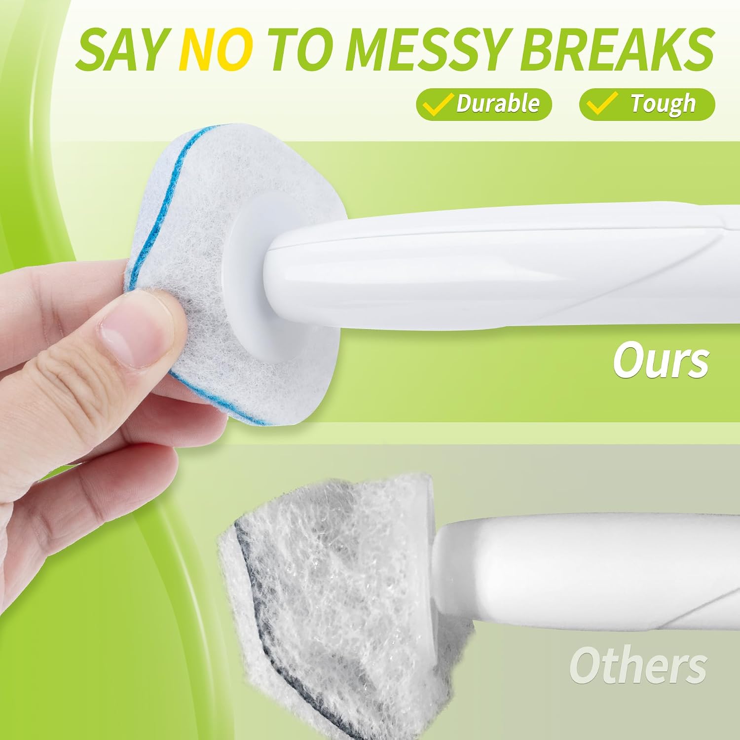 Detalle 2 de IVYROLL TW-R63 Toilet Wand Refills, 63 Count, Triple-Layer Scrubbing Pads