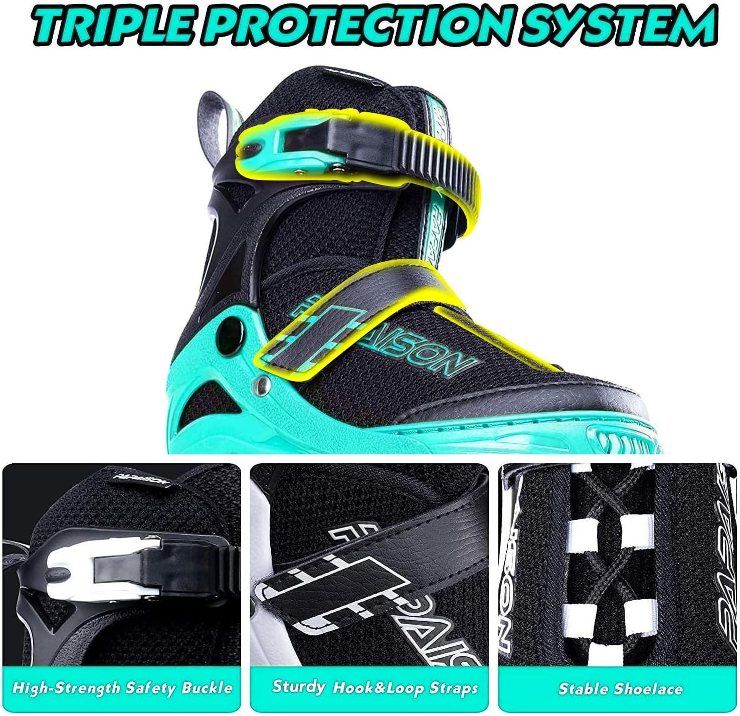 Thumbnail 5 de PAPAISON Adjustable Inline Skates with Light-Up Wheels ⛸