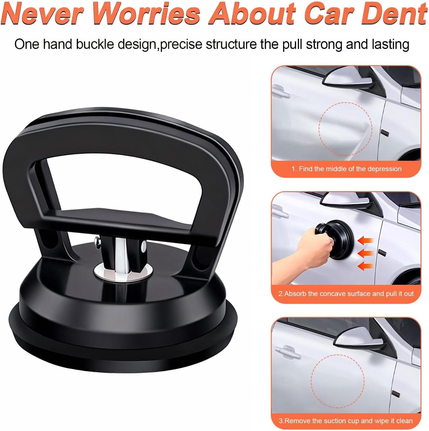 Thumbnail 4 de Yeqqzq Dent Puller 3 Pack – car dent remover kit with large and small suction pullers