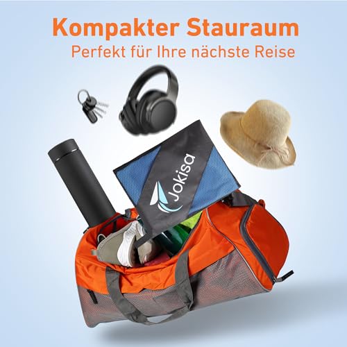 Thumbnail 5 de Jokisa 2-Tuch Set Mikrofaser Handtücher 180x90 cm + 100x50 cm – Schnell Trocknend, Vielseitig für Fitness, Strand und Camping