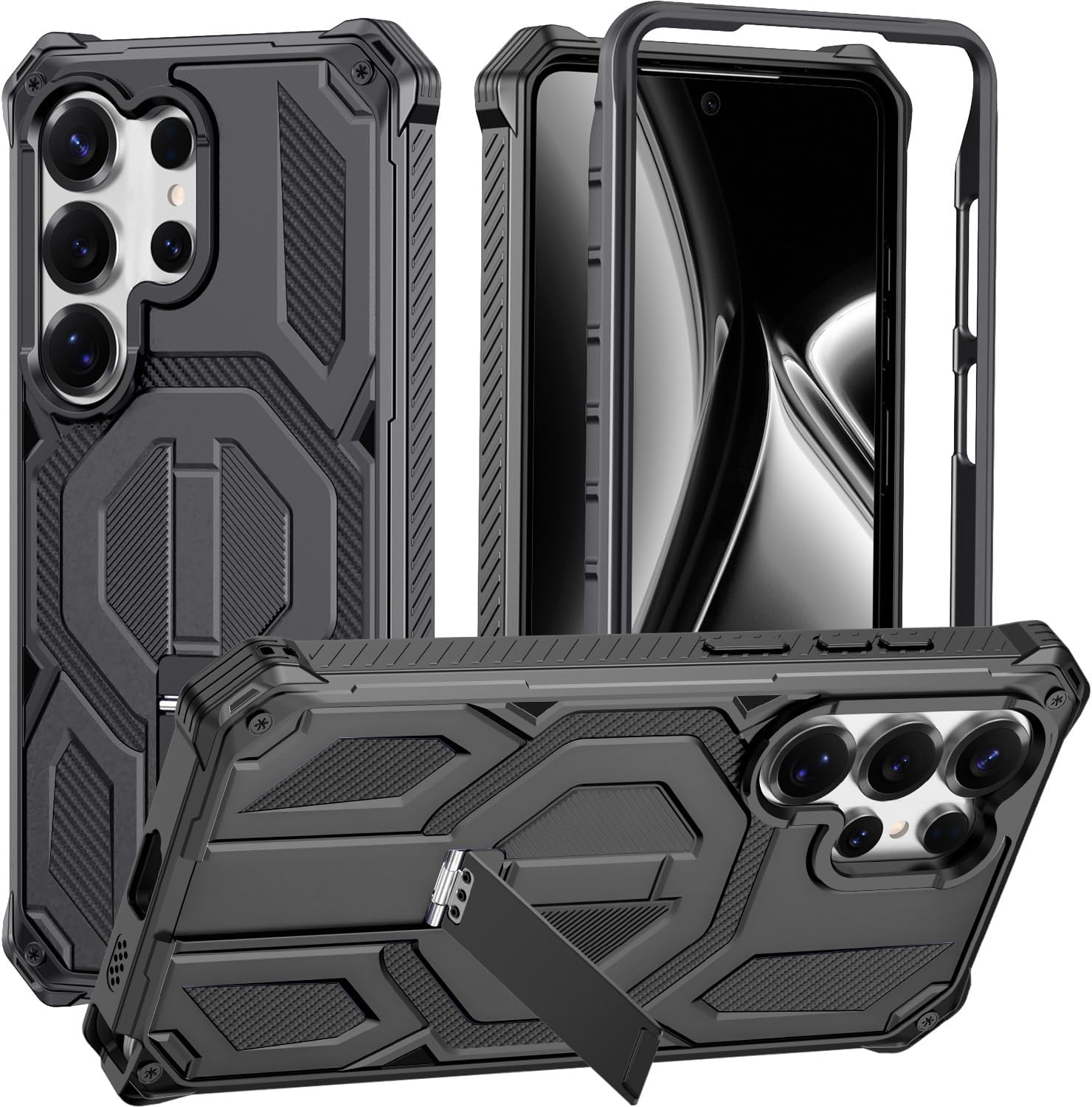 Detalle de BQQFG Galaxy S25 Ultra Case with MagSafe Compatibility and Folding Kickstand