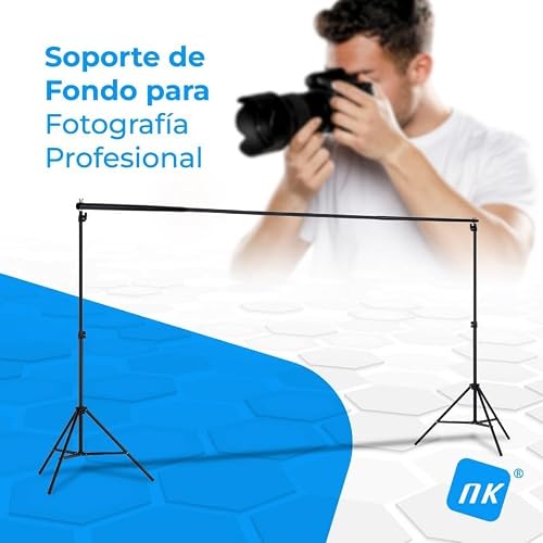 Thumbnail 1 de NK Soporte de Fondo para Fotografía Profesional 2 x 3 Metros: Ajustable, Retráctil y Estable