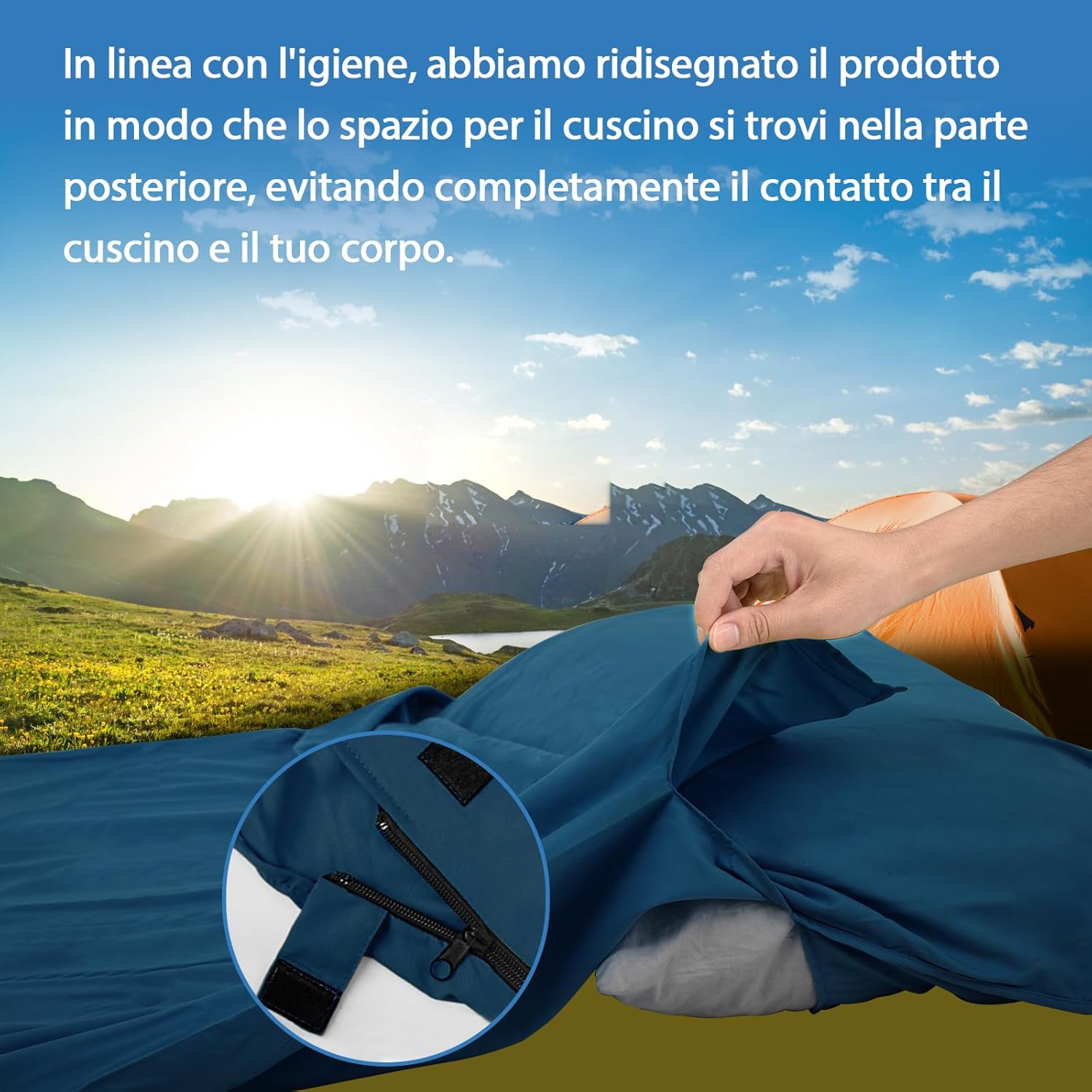Thumbnail 3 de JAICOM Sacco Lenzuolo da Viaggio Ultraleggero 220x90 cm — Compatto, Igienico e Versatile