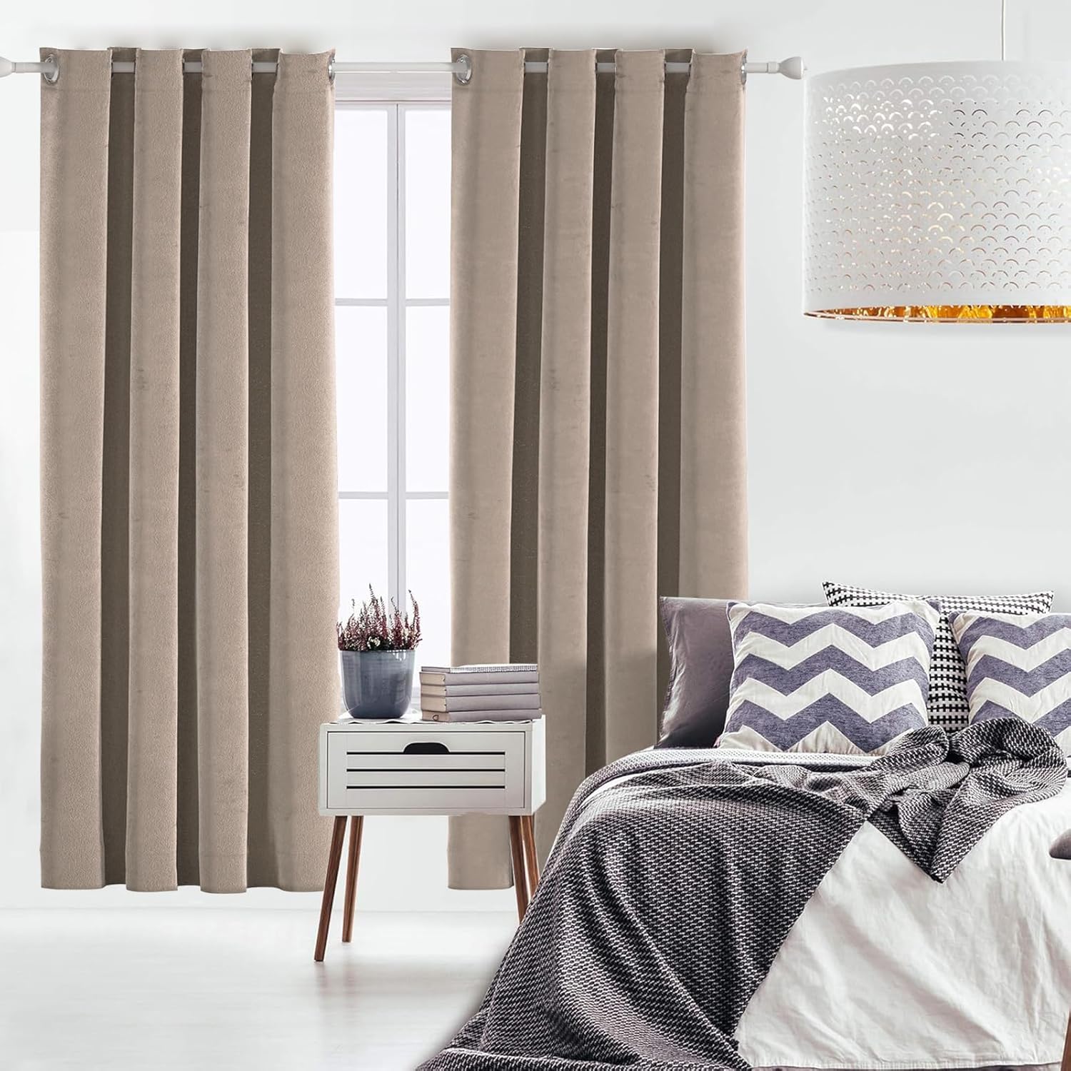 Thumbnail 6 de Rideau Velours Thermiques Ystyle – Lot de 2, 140×260 cm, occultant 100%, isolation et confort