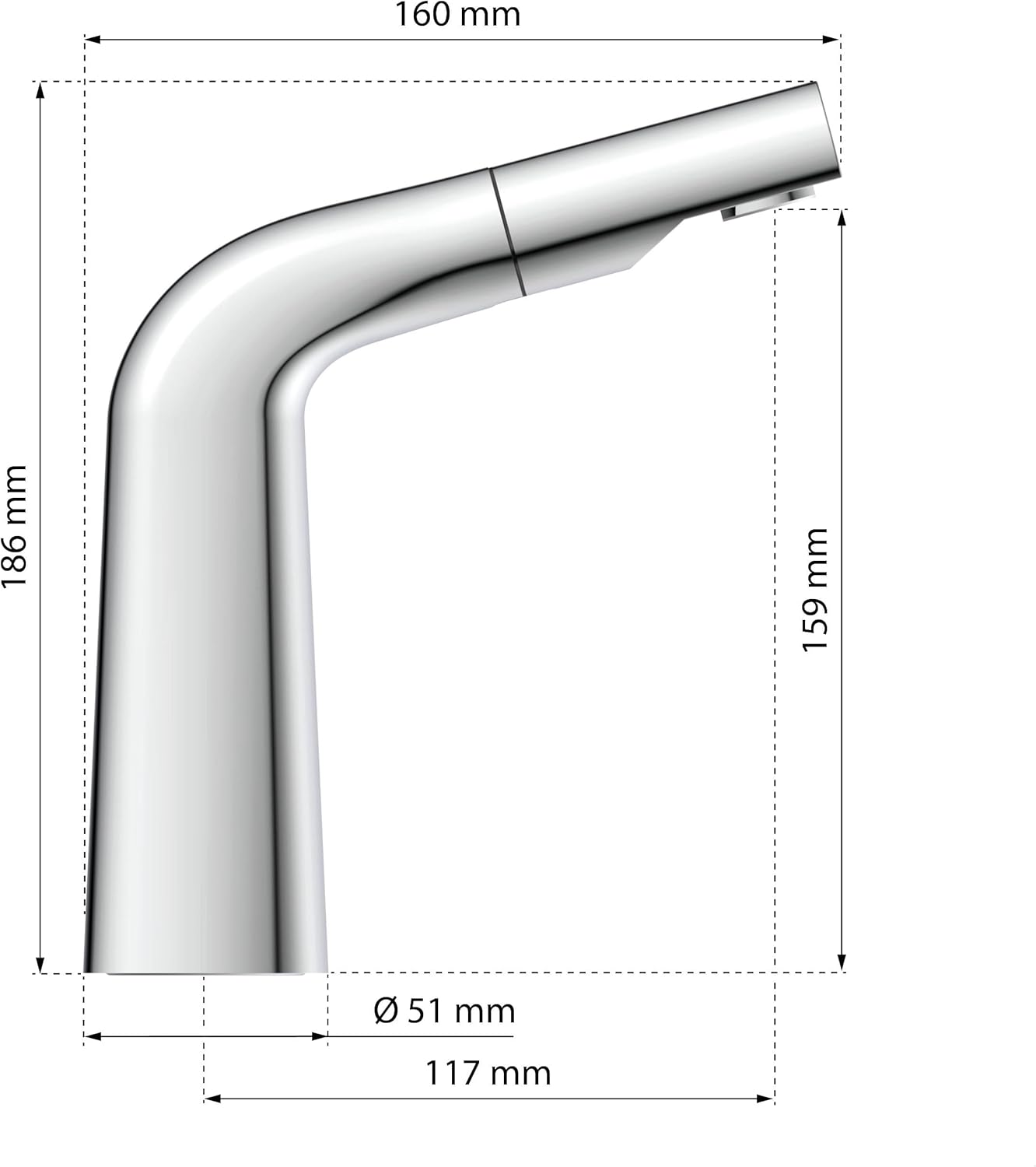 Thumbnail 5 de EISL COOL NI075COCR: rubinetto da bagno con doccetta estraibile in cromato, installazione facile